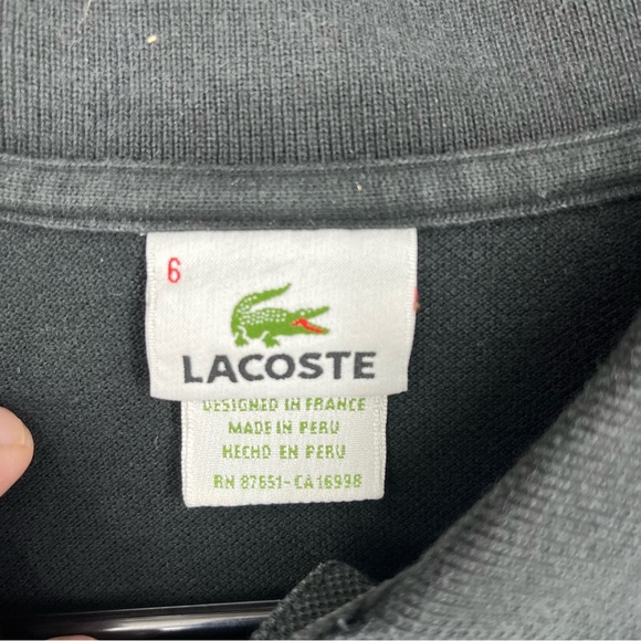 Lacoste Men's Polo Shirt in Black - Picture 3 of 7